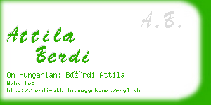 attila berdi business card